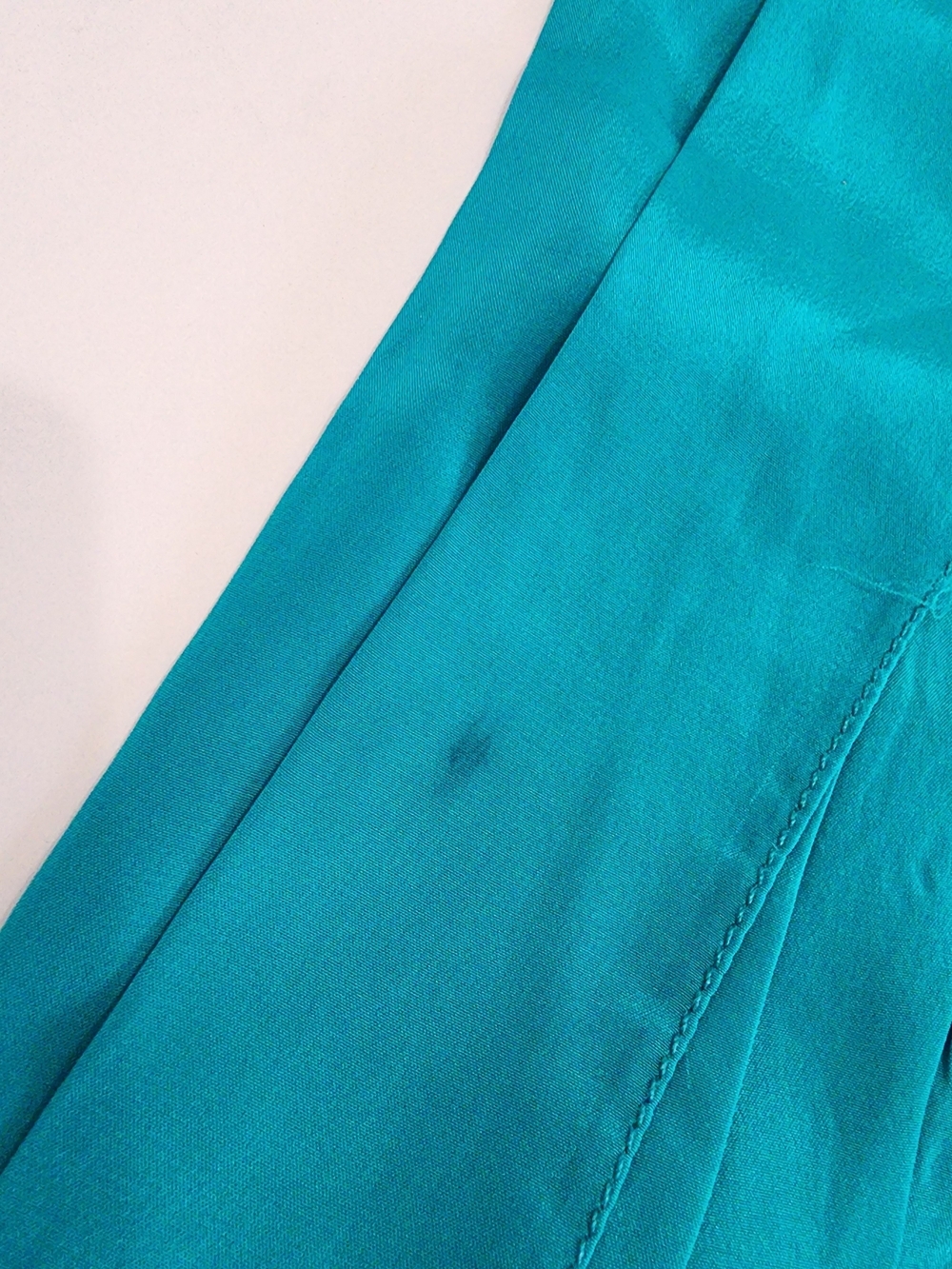 NWT Vintage 100% Silk Turquoise Scarf Dickey Tuck In Lot 4302 FLAW READ DESC - Picture 9 of 9